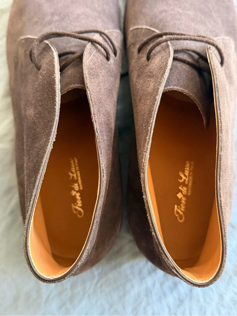 Fiori di Lusso Made In Italy Men’s Sued Brown Chukka Boots .